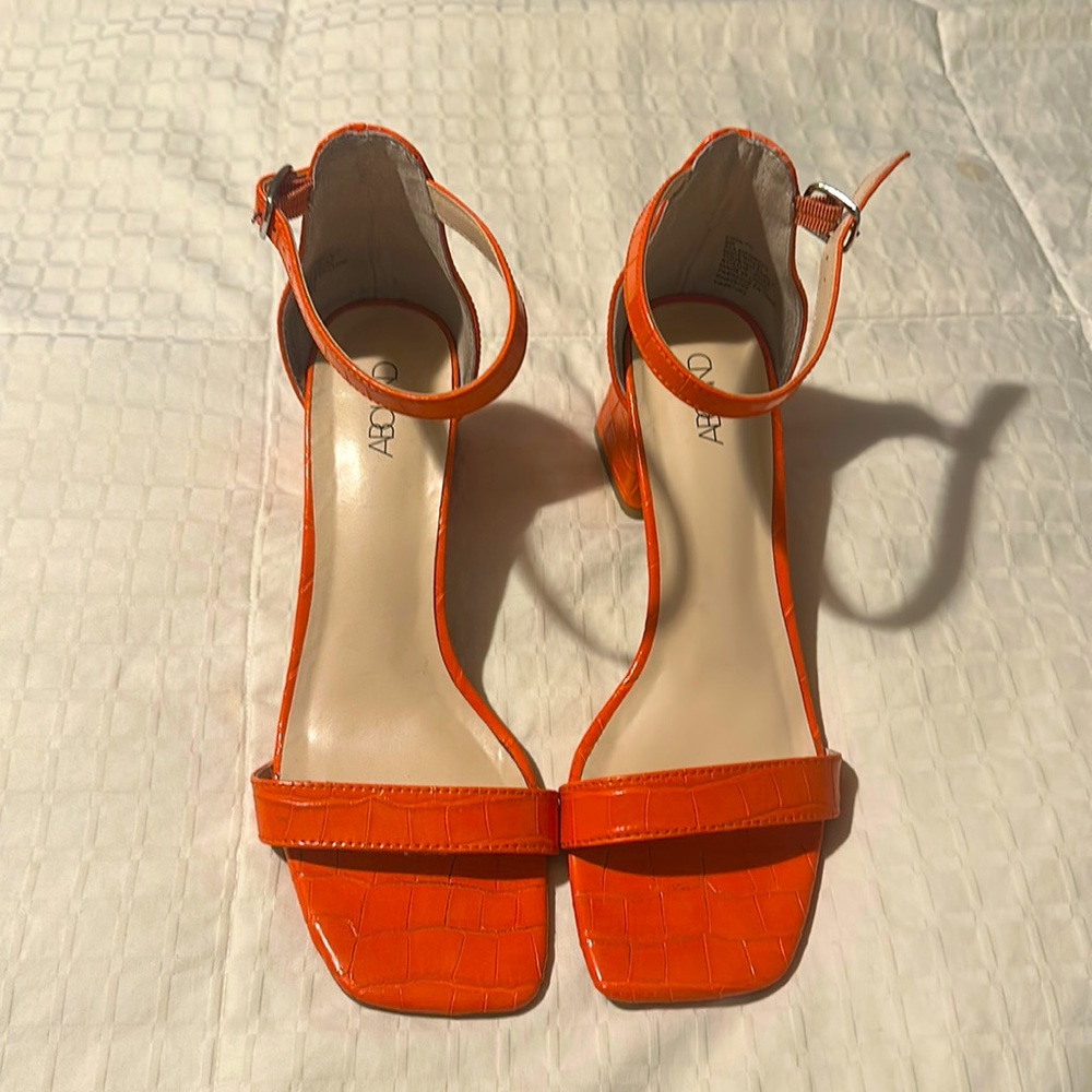 Nordstrom Abound open toe orange sandals